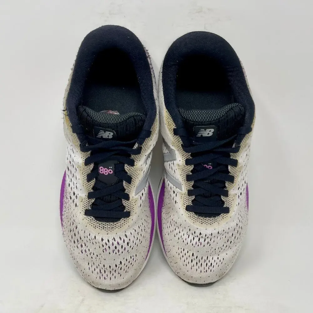 New Balance 880 Running Shoes Womens Sz 9 White Purple 1.144=I.10.4